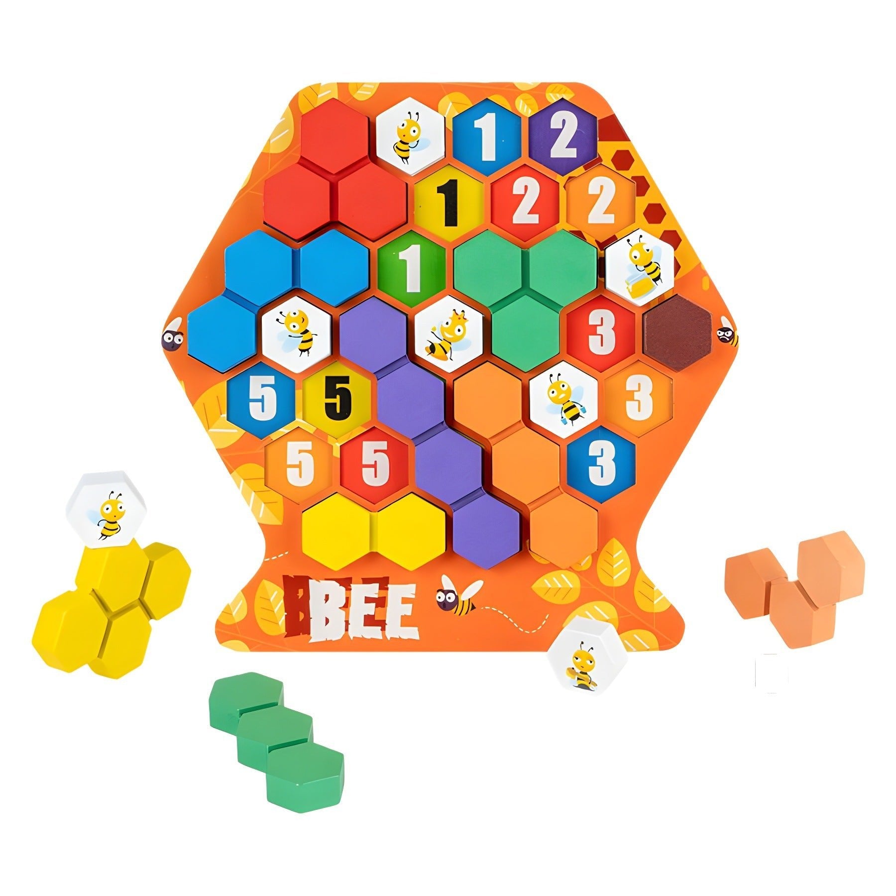 Children Build Honeycomb Versatile Puzzle Game to Exercise Spatial Logic Thinking, Building Blocks, Focus, Hands on Interaction Toys - KIWI UNIVERS