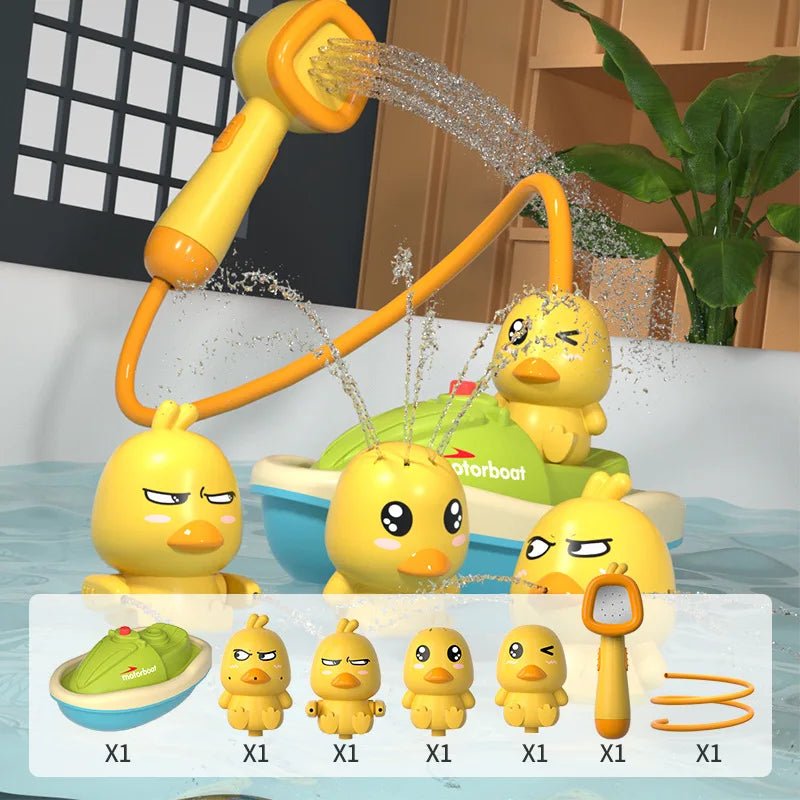 Cute Duck Electric Water Spray Bathroom Bathing Toys Baby Bath Toys Kids Bath And Shower Bathtubs Interactive Boy girl Gifts - KIWI UNIVERS