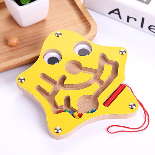 Montessori Toys Educational Wooden Toy for Children Early Learning Magnetic Maze Puzzle Labyrinth Brain Teaser Game educativo - KIWI UNIVERS