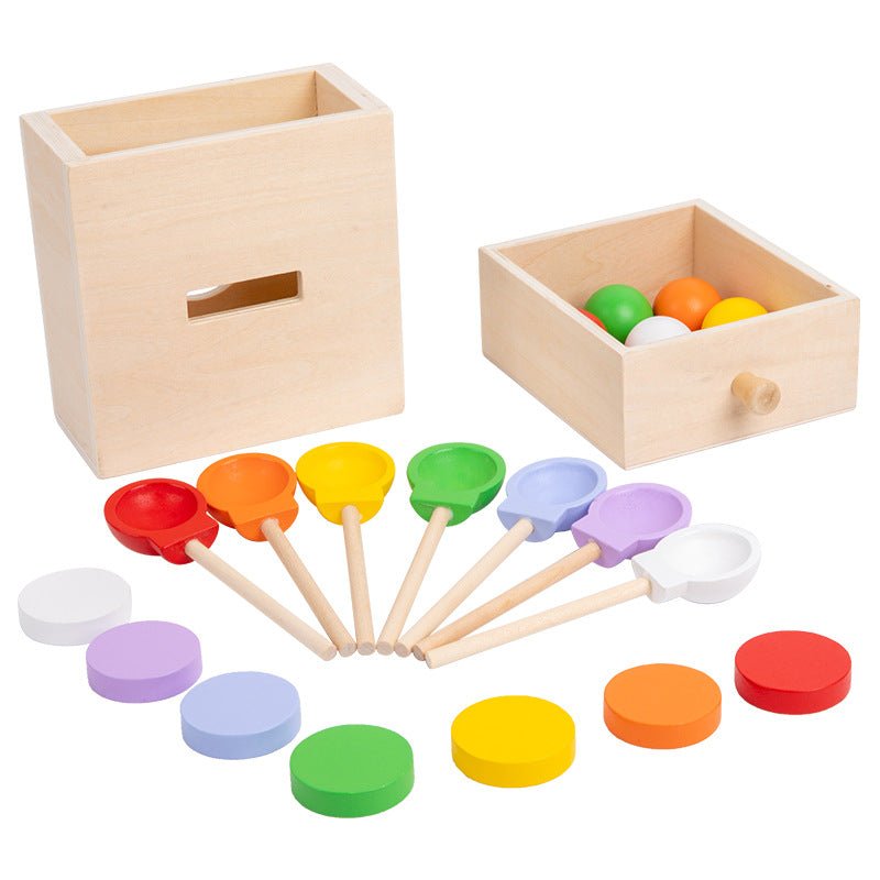 7 - color pitching coin drawer box color classification matching puzzle toy - KIWI UNIVERS