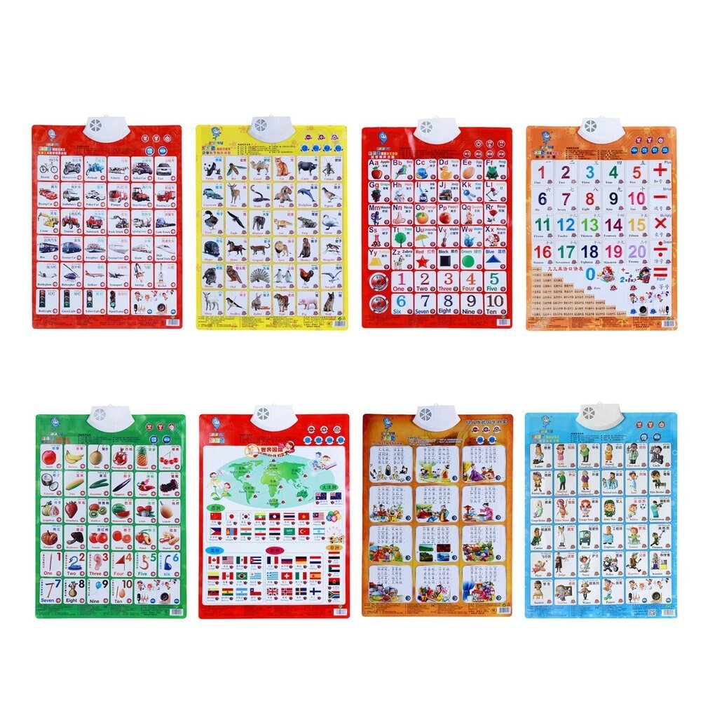 Sound Wall Chart Electronic Alphabet English Learning Machine Multifunction Preschool Toy Audio Digital Baby Kid Educational Toy - KIWI UNIVERS