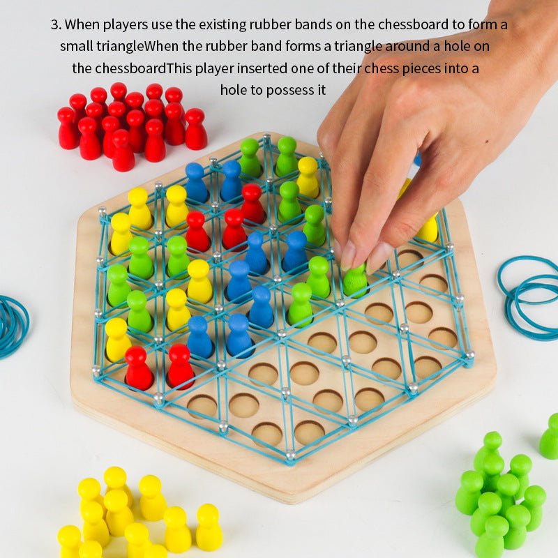 Christmas toys, gifts, geometric triangles, chain chess games, children's puzzle thinking, parent - child interaction, intellectual development, wooden toys - KIWI UNIVERS