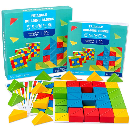 Children's puzzle, parent - child interaction, focus training, creative intelligence, triangle puzzle, building blocks, logical thinking toys - KIWI UNIVERS