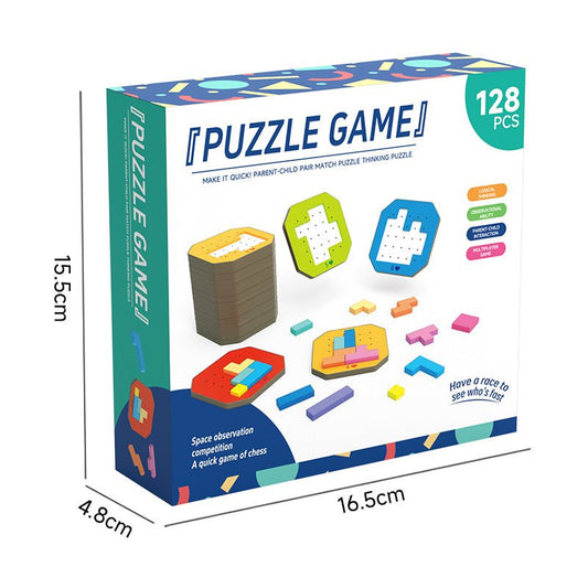 Intelligence Puzzle Game Colorful Block Thinking Puzzle Tetris Puzzle Parent Child Double Battle Focus - KIWI UNIVERS