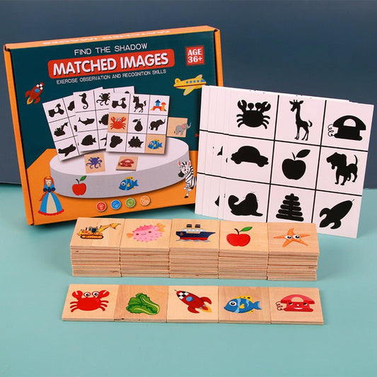 Find Shadow Shape Matching Puzzle Parent Child Interaction 1 - 4 Year Old Baby Puzzle Teaching Tool - KIWI UNIVERS