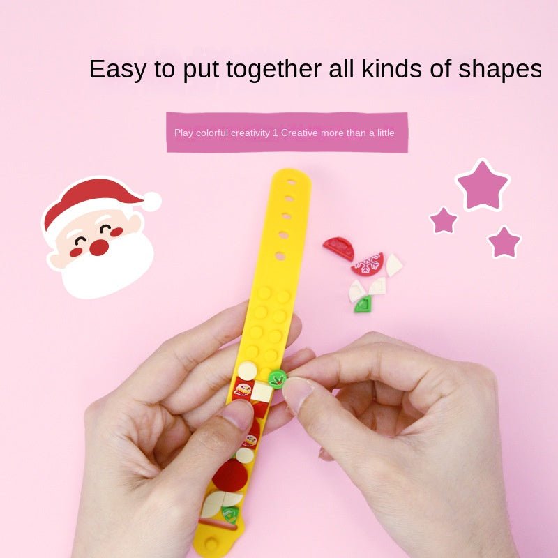 Children's DIY Toys Christmas Fun Puzzle Bracelet Small Particle Bagged Building Blocks Children's Christmas Gifts - KIWI UNIVERS