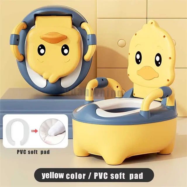 Children's Pot 1 - 6 Years Old Upgraded Cute Duck Baby Toilet Seat Baby Potty Portable Stool Boys & Girls Safe Trainer Seat WC - KIWI UNIVERS