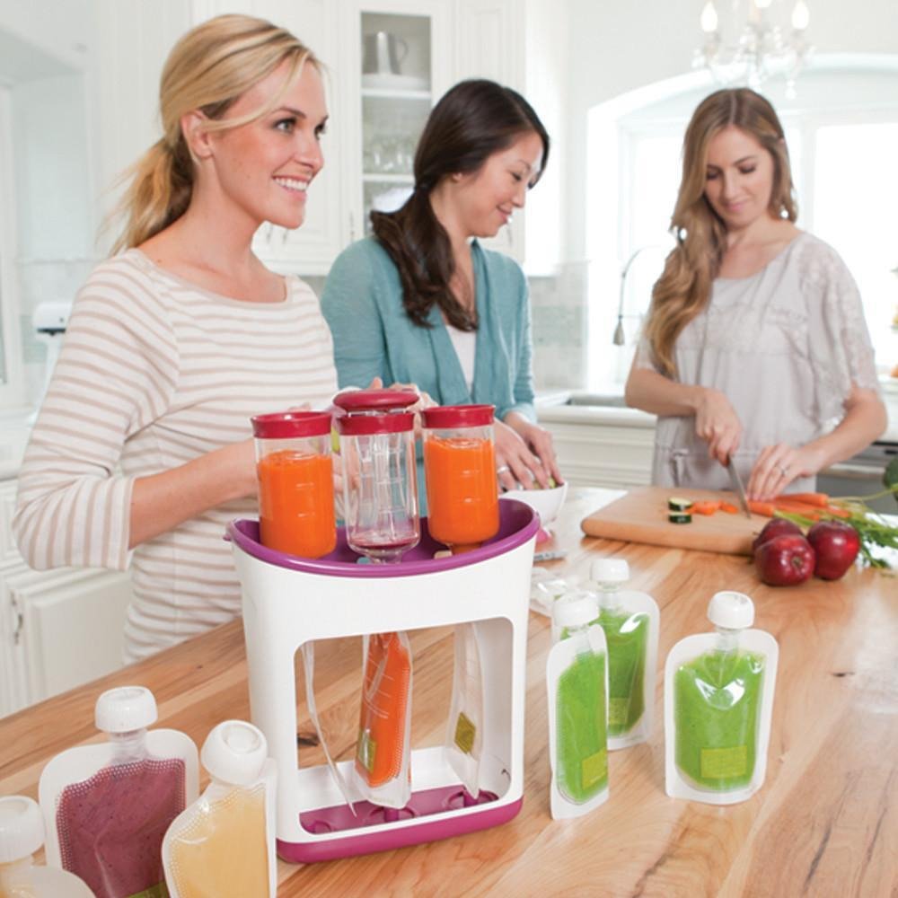 Station de préparation des aliments pour bébé, conteneurs de stockage, machine à emballer les purées de fruits - KIWI UNIVERS