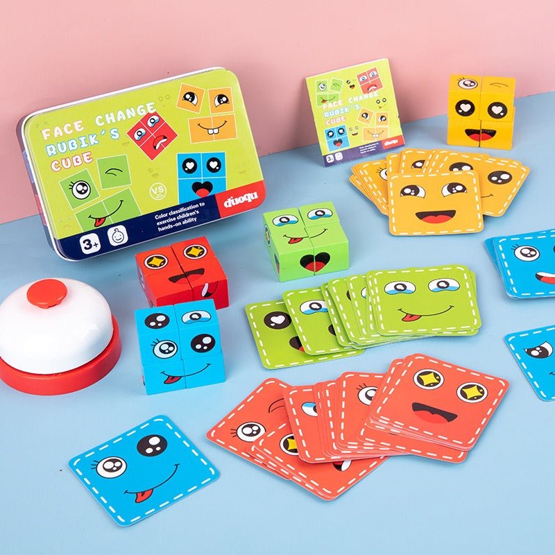 Children's fun logical thinking training, face changing, puzzle, parent - child interactive tabletop game toys - KIWI UNIVERS