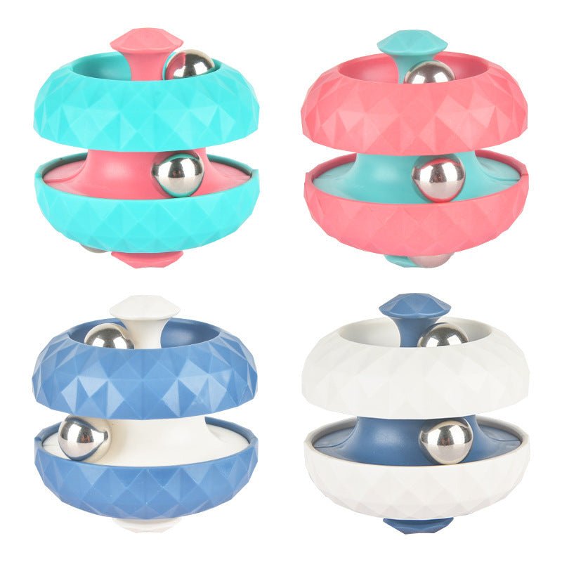 Diamond Pattern Ball Track Gyroscope Magic Cube Decompression Toys Decompression Fingertip Marbles Gyroscope Magic Cube - KIWI UNIVERS