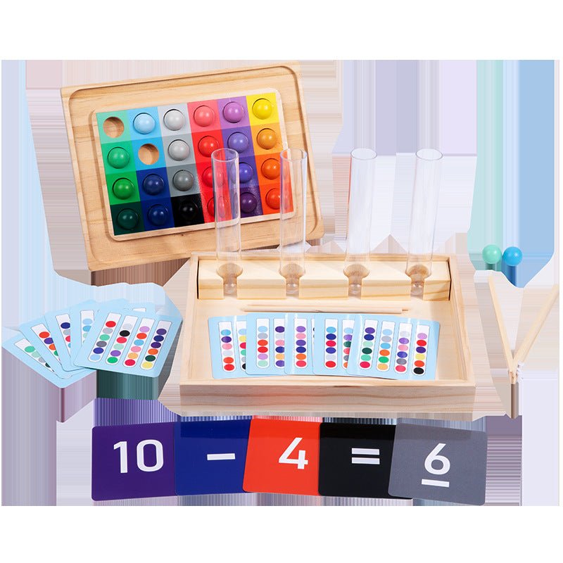 Children's cognitive color gradient matching test tube clip beads puzzle toy - KIWI UNIVERS