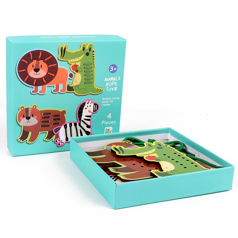 Cartoon Large Animal Fruit Threading Board Children's Early Education Exercise Baby's Fingers Flexible Concentration Educational Toys - KIWI UNIVERS