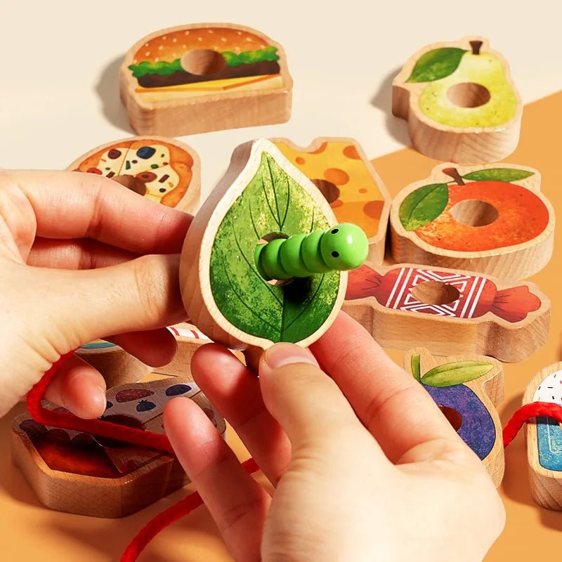 Early childhood education Greedy eating caterpillar string and bead game focus logical thinking training children's toys - KIWI UNIVERS