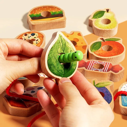 Early childhood education Greedy eating caterpillar string and bead game focus logical thinking training children's toys - KIWI UNIVERS