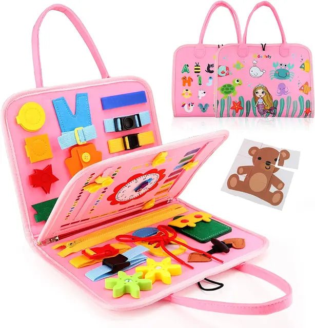 Felt learning board children's busy dressing board children's DIY early education toys felt busy board - KIWI UNIVERS