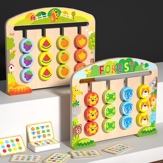 Wooden animal positioning game, thinking and logic, children's training, intelligence, cognition, early education - KIWI UNIVERS