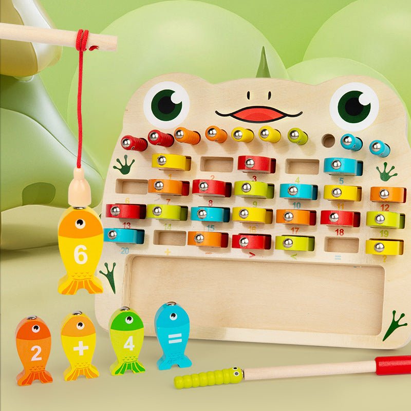 Christmas toys, gifts, magnetic fishing games, children's early education, puzzle, alphanumeric cognitive matching, fun insect catching, wooden toys - KIWI UNIVERS