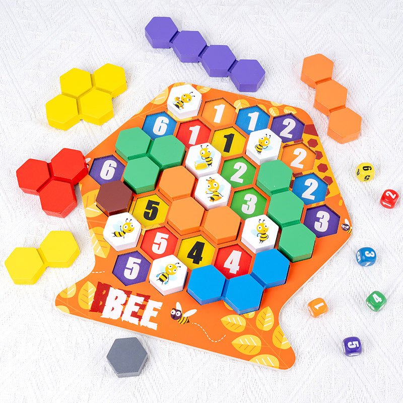 Children Build Honeycomb Versatile Puzzle Game to Exercise Spatial Logic Thinking, Building Blocks, Focus, Hands on Interaction Toys - KIWI UNIVERS