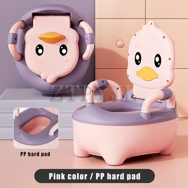 Children's Pot 1 - 6 Years Old Upgraded Cute Duck Baby Toilet Seat Baby Potty Portable Stool Boys & Girls Safe Trainer Seat WC - KIWI UNIVERS