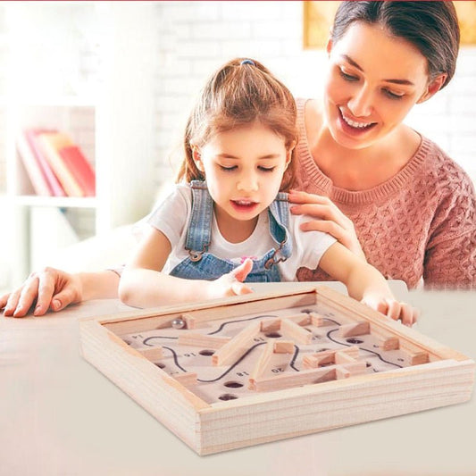 12*2.5cm Mini Wooden Labyrinth Board Game Ball In Maze Puzzle Handcrafted Toys Children Educational Toys Antistress - KIWI UNIVERS