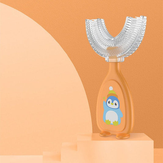 Manual Children's U - Shaped Toothbrush Silicone Toothbrush Baby Oral Cavity Cleaning Manual U - Shaped Teether - KIWI UNIVERS