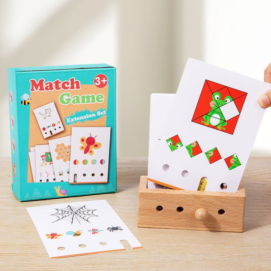 Fun Logic Thinking Puzzle Card Game Children's Early Education Puzzle Training Observation Pairing Wooden Christmas Toys Gift - KIWI UNIVERS