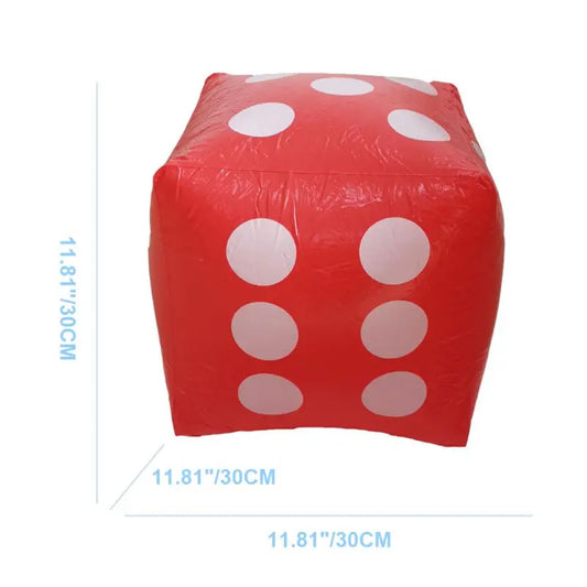 30cm Inflatable Children's Toy Dice Sieve Inflatable Big Dice Toy Blow-Up Cube Big Dice Toy Stage Prop Group Beach Game Tool