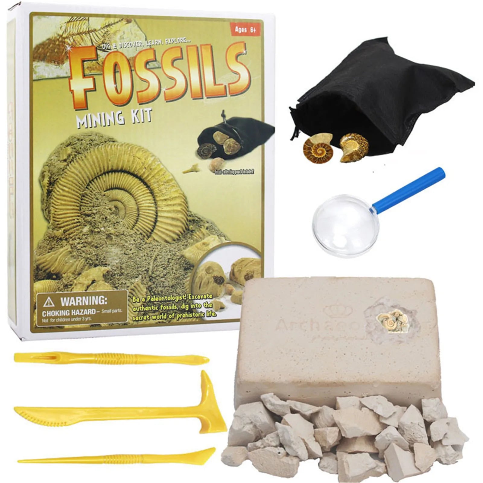 DIY Mining Crystal Treasure Gems Archaeology Kids Cultivate Interest Exploration Excavation Toys - KIWI UNIVERS