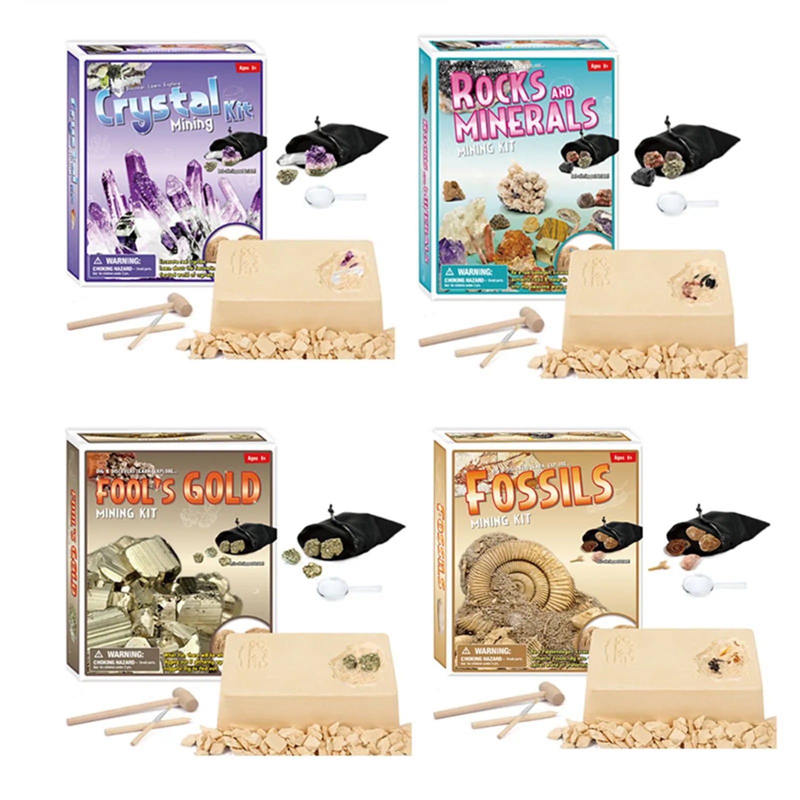 DIY Mining Crystal Treasure Gems Archaeology Kids Cultivate Interest Exploration Excavation Toys - KIWI UNIVERS
