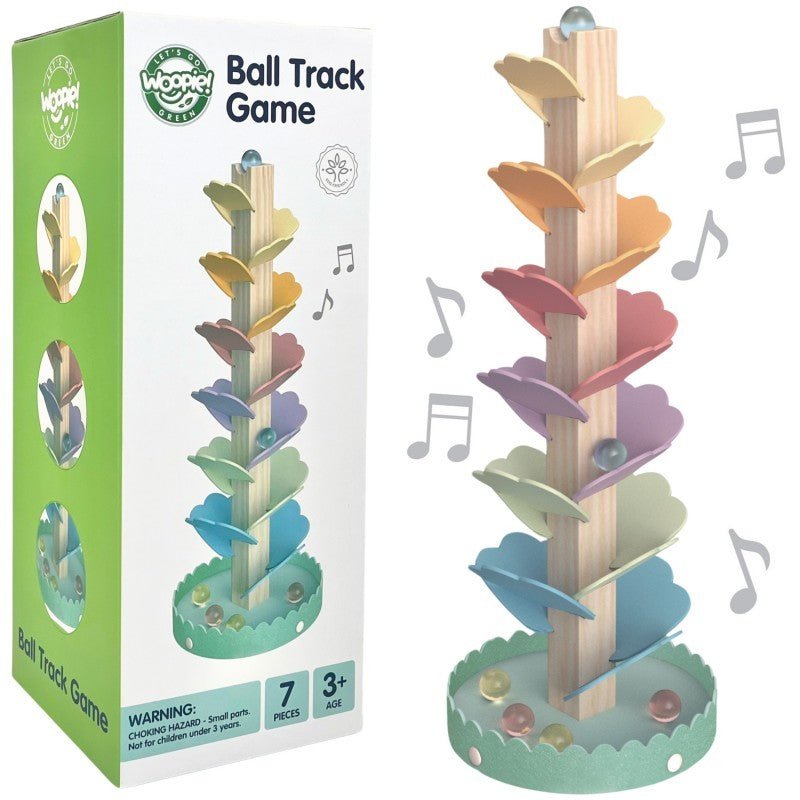 Circuit musical à billes en bois arc - en - ciel - KIWI UNIVERS