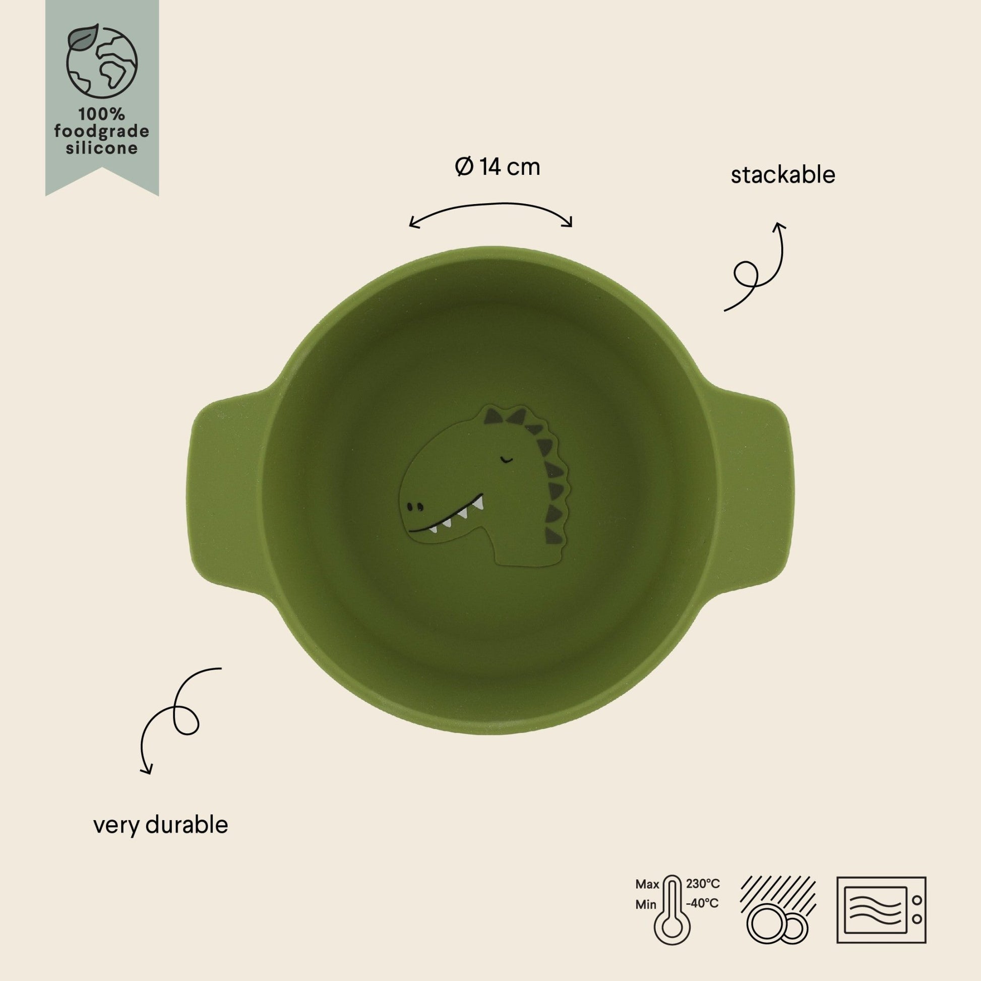 Silicone Bowl for Kids - Mr. Dino - KIWI UNIVERS