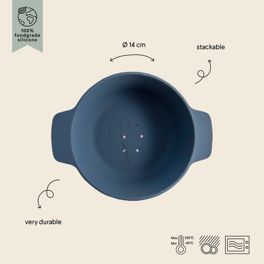 Silicone Bowl for Kids - Mrs. Elephant - KIWI UNIVERS