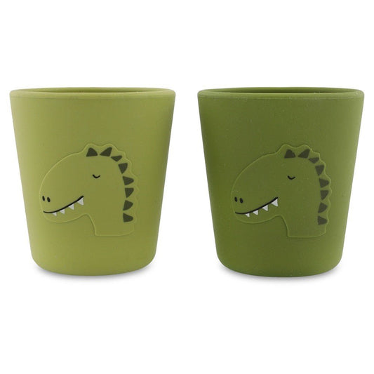 Silicone Cups, 2 - Pack - Mr. Dino - KIWI UNIVERS