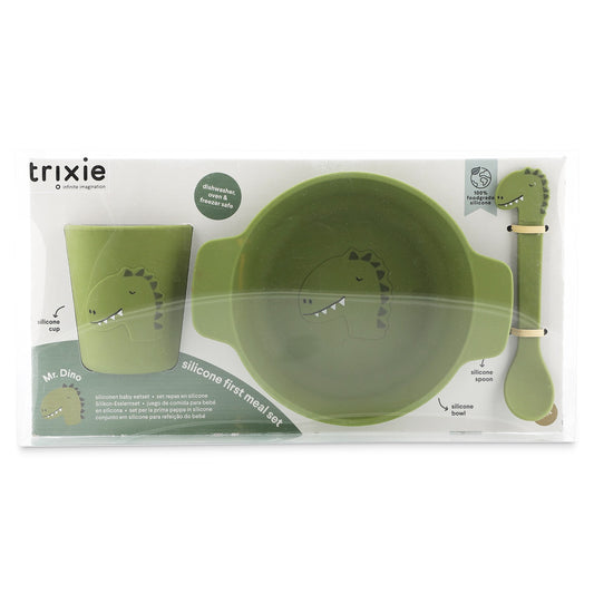 Silicone First Meal Set for Kids - Mr. Dino - KIWI UNIVERS