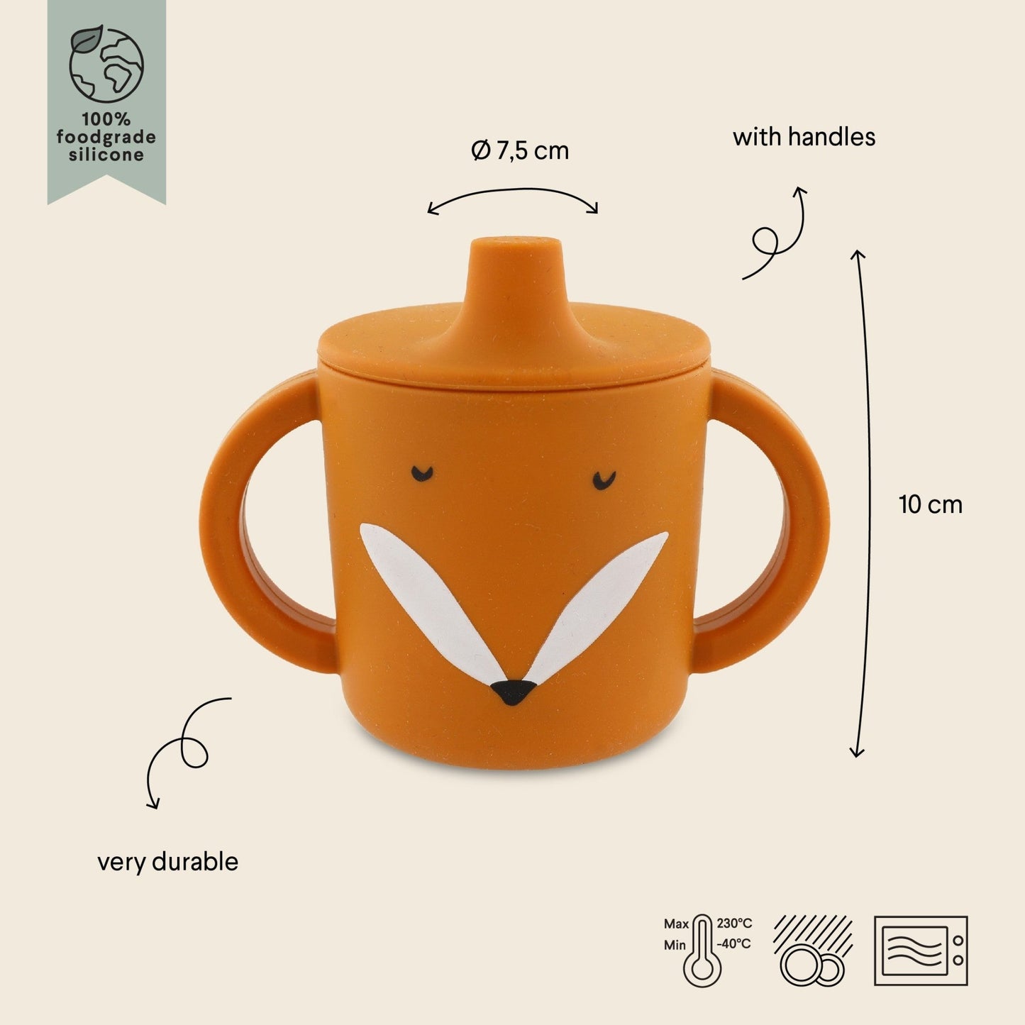 Silicone Sippy Cup - Mr. Fox - KIWI UNIVERS