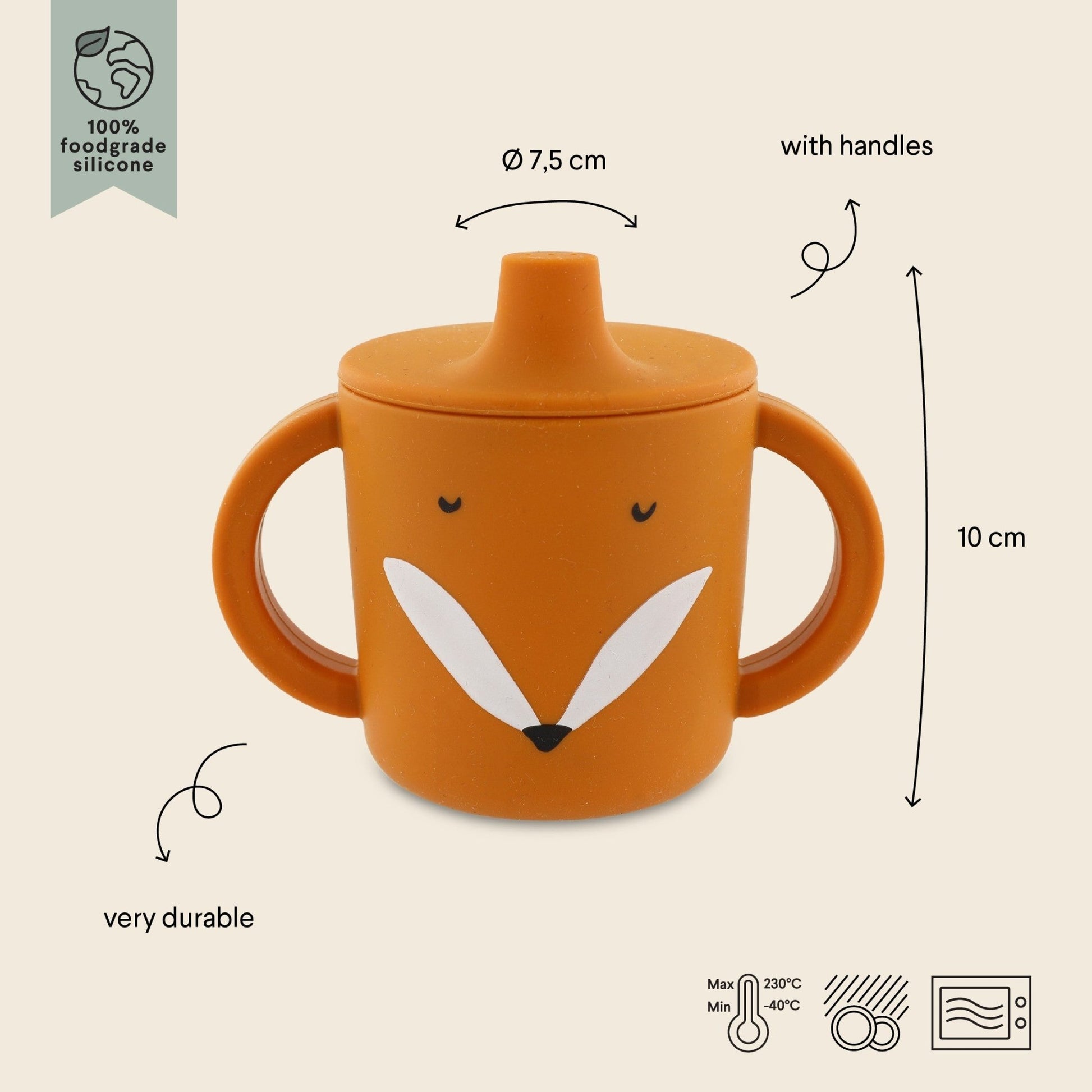 Silicone Sippy Cup - Mr. Fox - KIWI UNIVERS