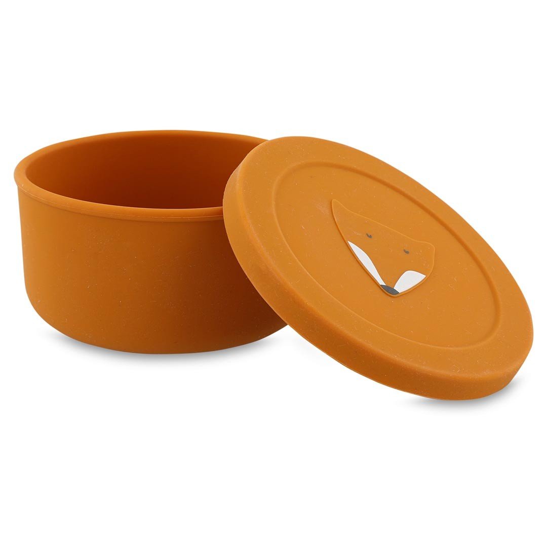 Silicone Snack Container with Lid - Mr. Fox - KIWI UNIVERS