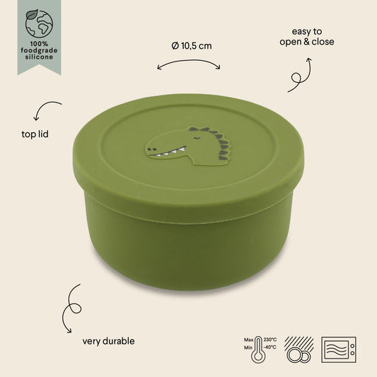 Silicone Snack Container with Lid - Mr. Dino - KIWI UNIVERS