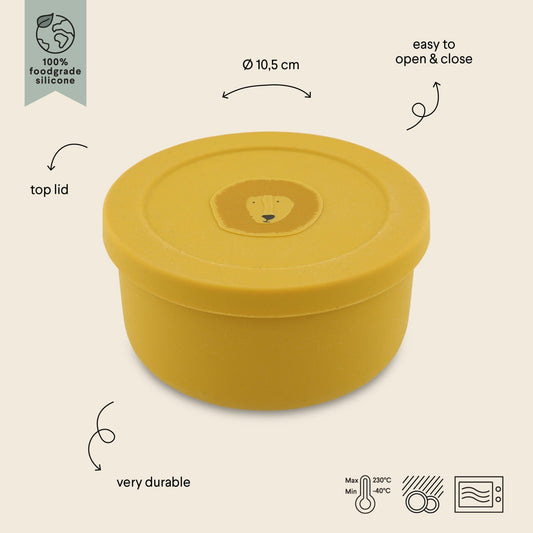 Silicone Snack Container with Lid - Mr. Lion - KIWI UNIVERS