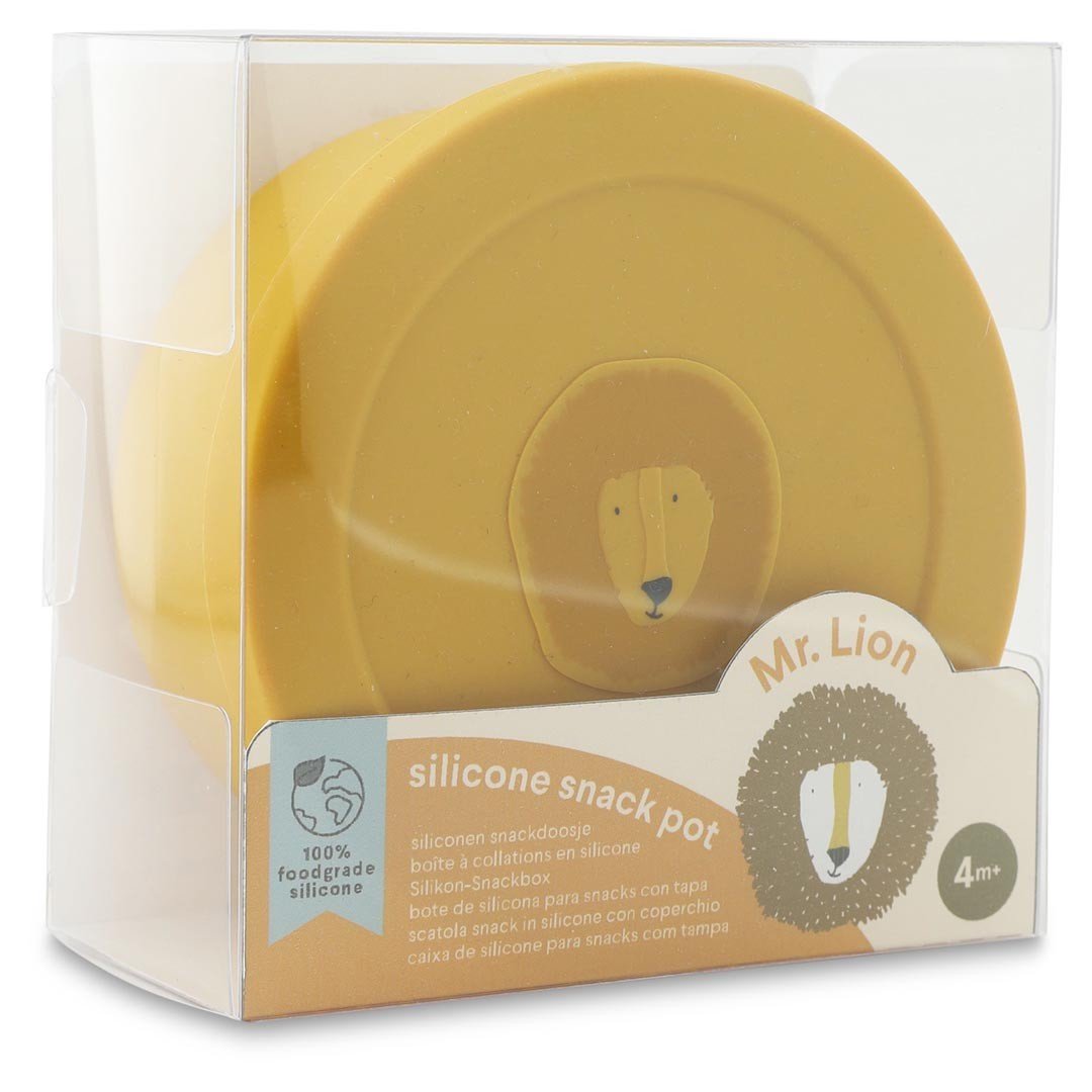 Silicone Snack Container with Lid - Mr. Lion - KIWI UNIVERS
